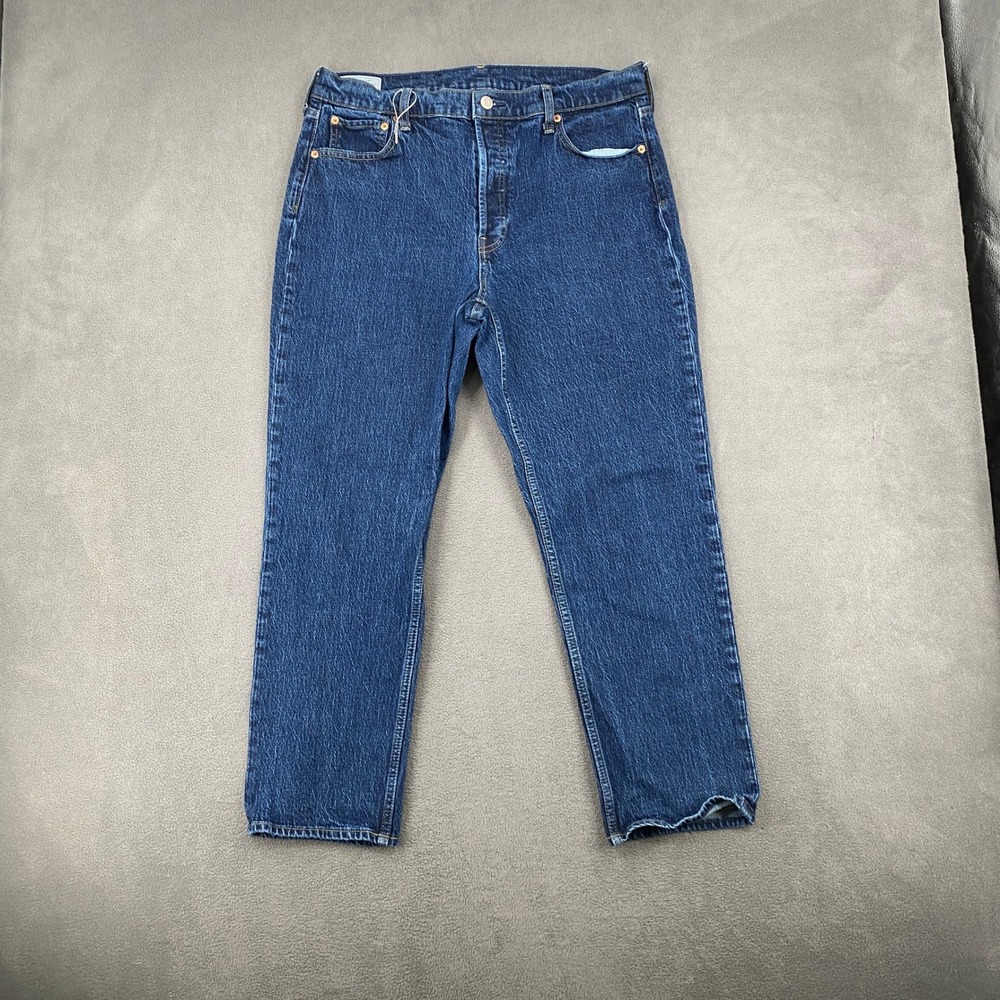 Gap Cheeky Straight High Rise Jeans Blue Denim Size 32 14R